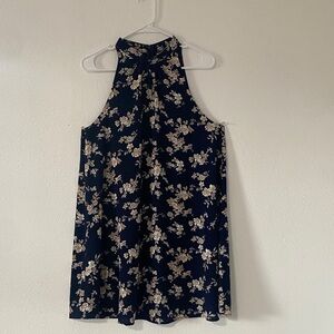 Le Lis Navy Floral Mini Dress